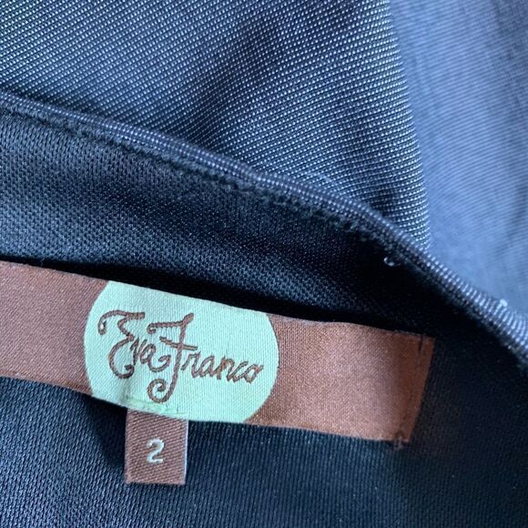 Eva Franco Gray Inverted Pleat Mini Dress Sz 2 - Picture 3 of 6